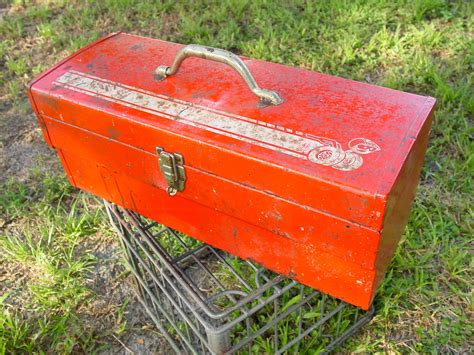 vintage metal tool box ideas|small vintage metal tool box.